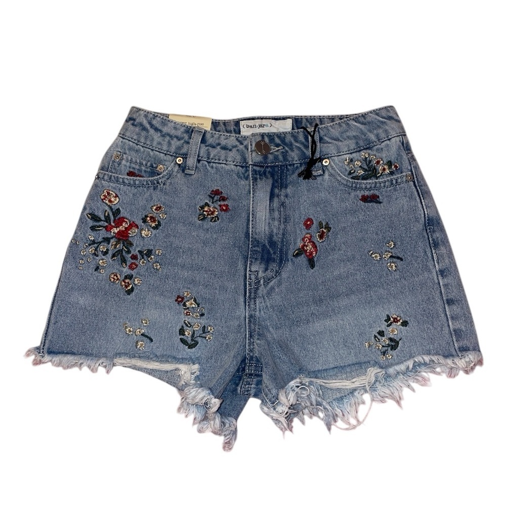 Embroidered Denim Women's Shorts